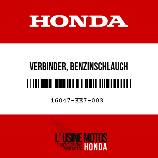 image de 16047-KE7-003 VERBINDER, BENZINSCHLAUCH