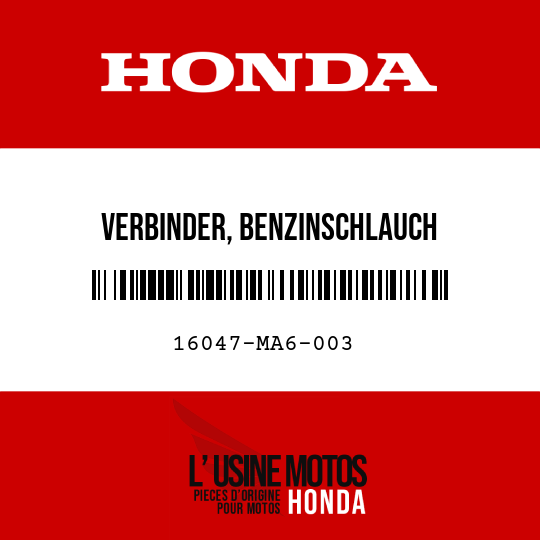 image de 16047-MA6-003 VERBINDER, BENZINSCHLAUCH