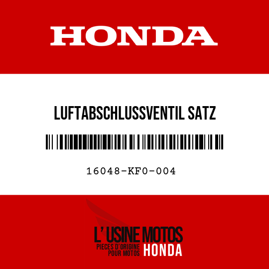 image de 16048-KF0-004 LUFTABSCHLUSSVENTIL SATZ