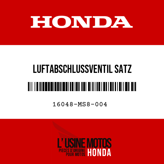 image de 16048-MS8-004 LUFTABSCHLUSSVENTIL SATZ