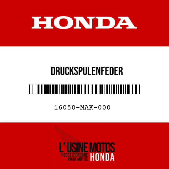 image de 16050-MAK-000 DRUCKSPULENFEDER