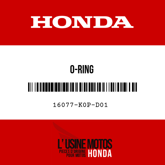image de 16077-K0P-D01 O-RING