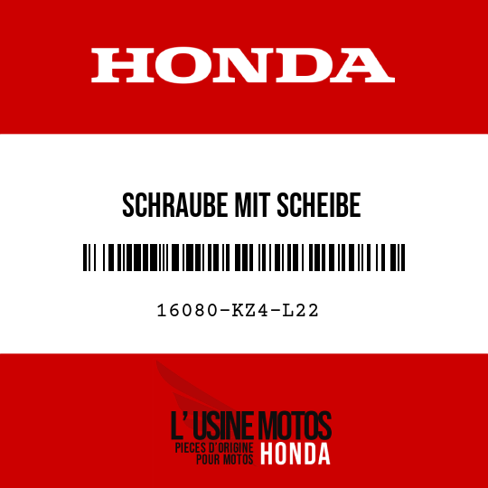 image de 16080-KZ4-L22 SCHRAUBE MIT SCHEIBE