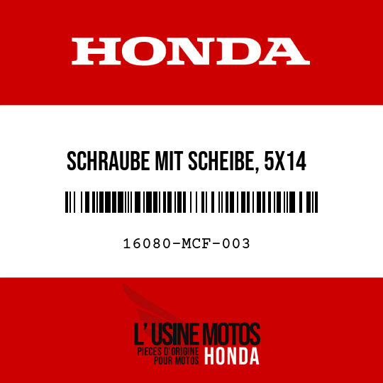 image de 16080-MCF-003 SCHRAUBE MIT SCHEIBE, 5X14