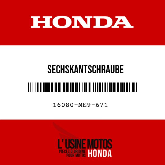 image de 16080-ME9-671 SECHSKANTSCHRAUBE