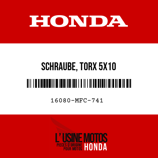 image de 16080-MFC-741 SCHRAUBE, TORX 5X10