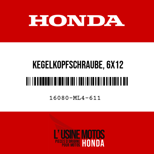 image de 16080-ML4-611 KEGELKOPFSCHRAUBE, 6X12