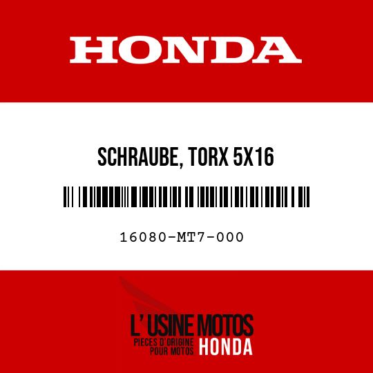 image de 16080-MT7-000 SCHRAUBE, TORX 5X16