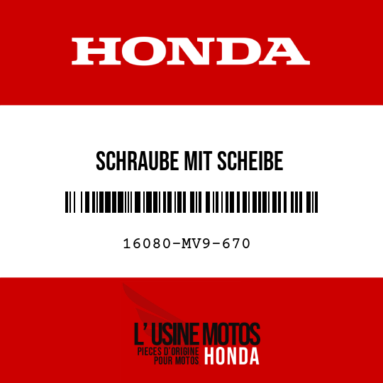 image de 16080-MV9-670 SCHRAUBE MIT SCHEIBE