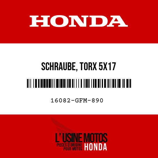 image de 16082-GFM-890 SCHRAUBE, TORX 5X17