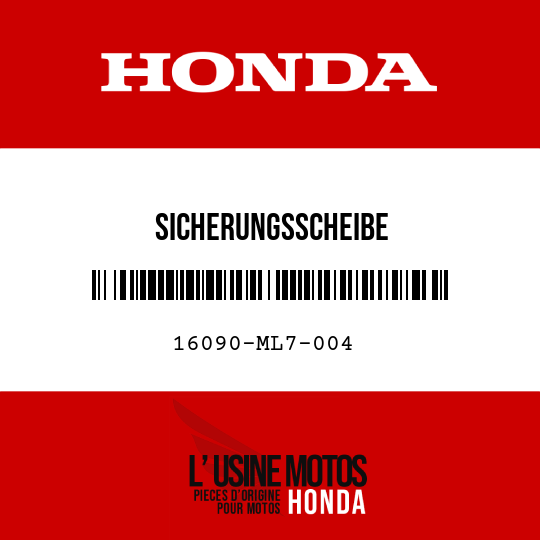image de 16090-ML7-004 SICHERUNGSSCHEIBE