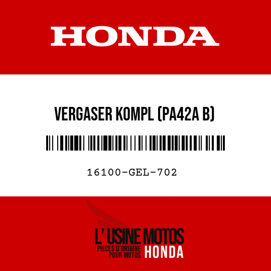 image de 16100-GEL-702 VERGASER KOMPL (PA42A B)