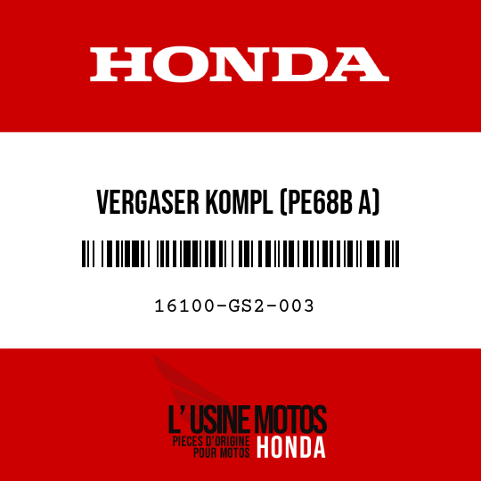 image de 16100-GS2-003 VERGASER KOMPL (PE68B A)