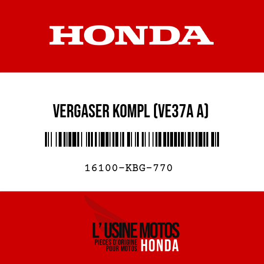 image de 16100-KBG-770 VERGASER KOMPL (VE37A A)