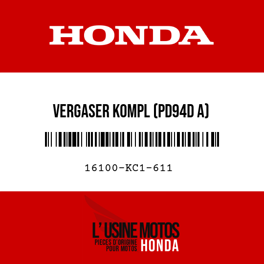 image de 16100-KC1-611 VERGASER KOMPL (PD94D A)