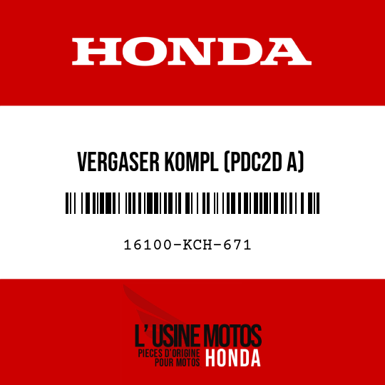 image de 16100-KCH-671 VERGASER KOMPL (PDC2D A)