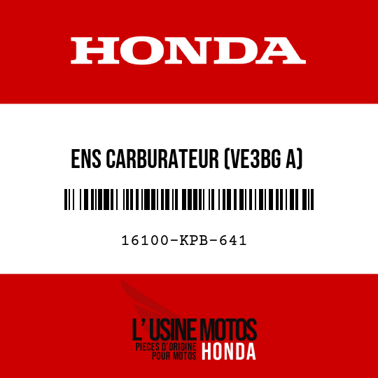 image de 16100-KPB-641 ENS CARBURATEUR (VE3BG A)