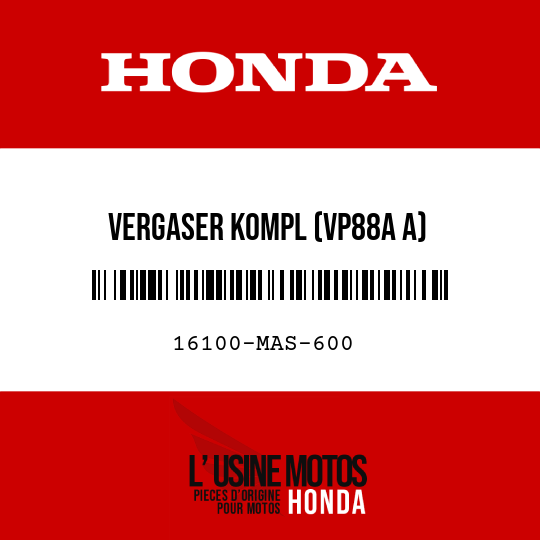 image de 16100-MAS-600 VERGASER KOMPL (VP88A A)