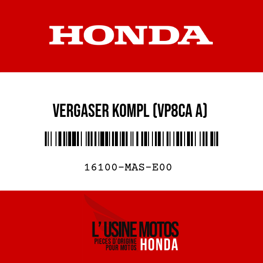 image de 16100-MAS-E00 VERGASER KOMPL (VP8CA A)