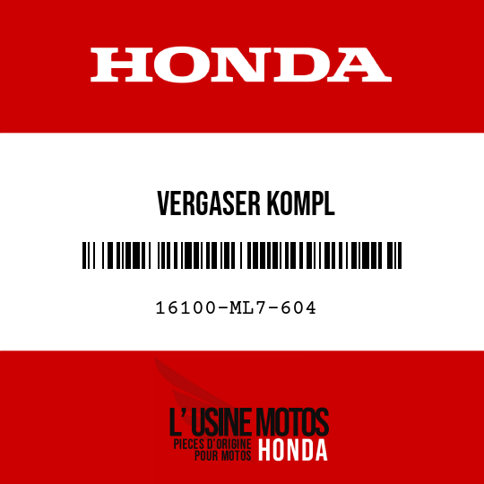 image de 16100-ML7-604 VERGASER KOMPL