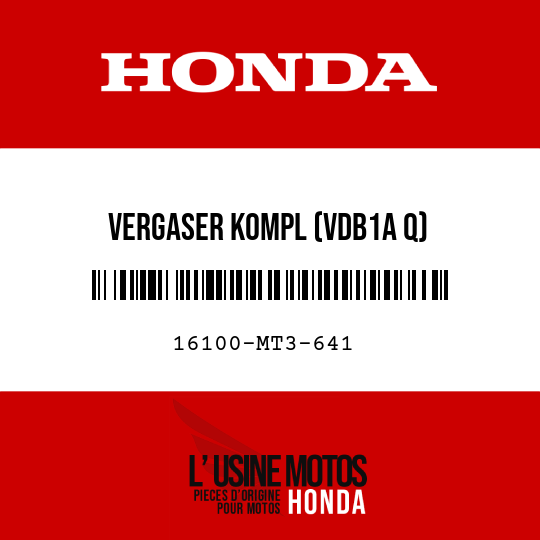 image de 16100-MT3-641 VERGASER KOMPL (VDB1A Q)