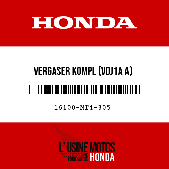 image de 16100-MT4-305 VERGASER KOMPL (VDJ1A A)