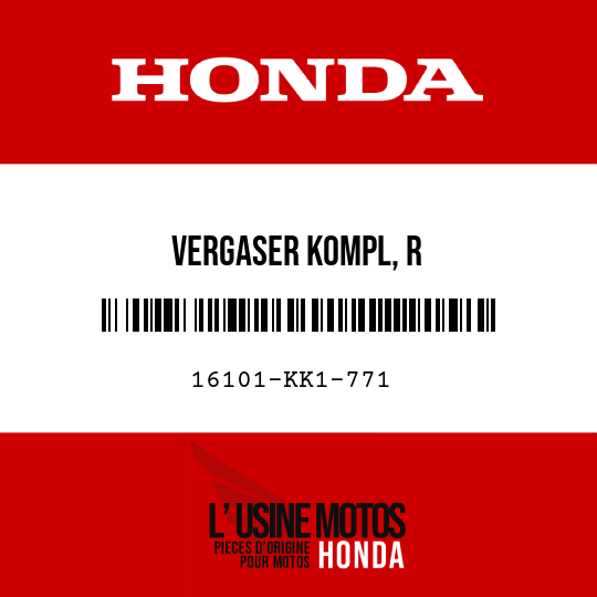 image de 16101-KK1-771 VERGASER KOMPL, R