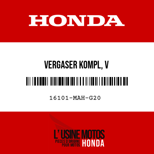 image de 16101-MAH-G20 VERGASER KOMPL, V
