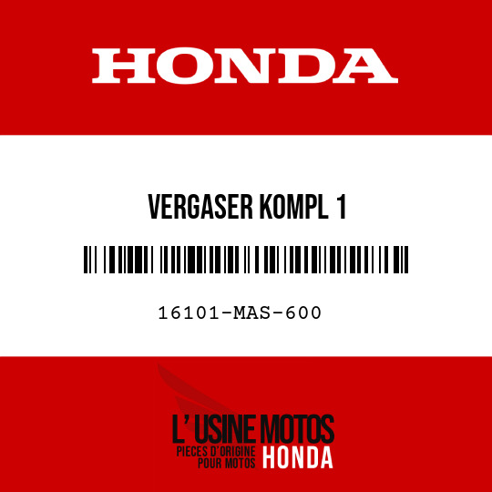 image de 16101-MAS-600 VERGASER KOMPL 1