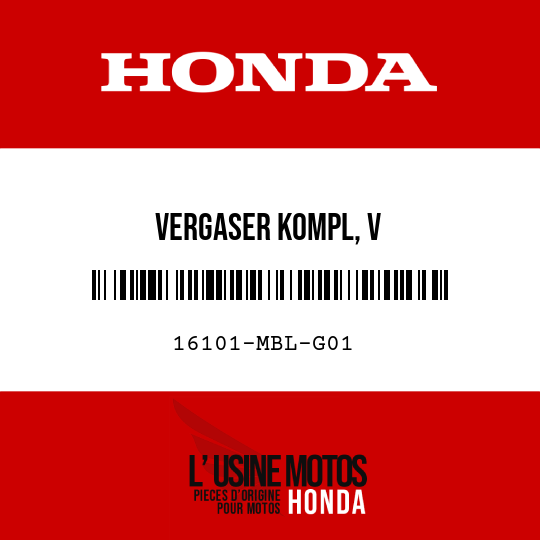 image de 16101-MBL-G01 VERGASER KOMPL, V