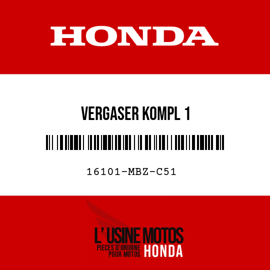 image de 16101-MBZ-C51 VERGASER KOMPL 1