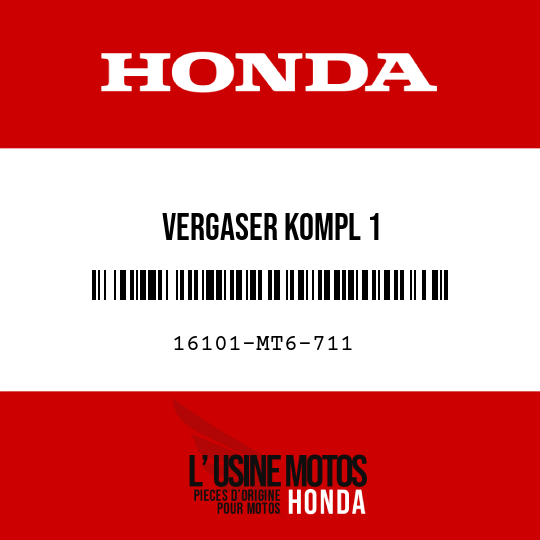 image de 16101-MT6-711 VERGASER KOMPL 1