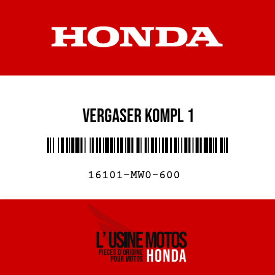 image de 16101-MW0-600 VERGASER KOMPL 1