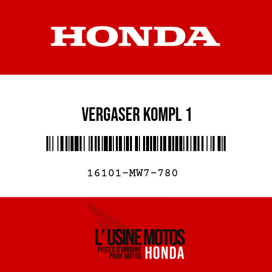 image de 16101-MW7-780 VERGASER KOMPL 1