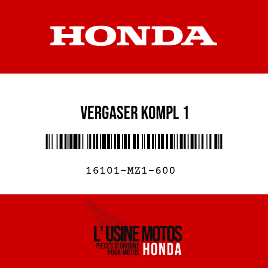 image de 16101-MZ1-600 VERGASER KOMPL 1