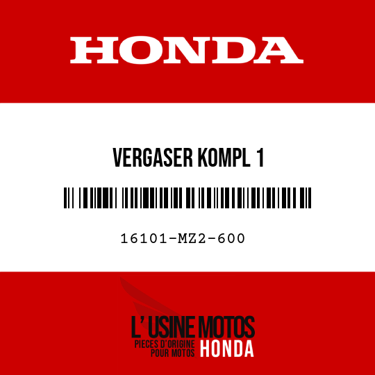 image de 16101-MZ2-600 VERGASER KOMPL 1
