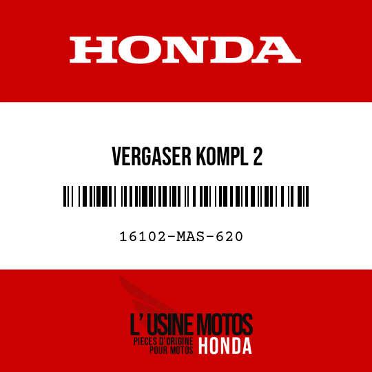 image de 16102-MAS-620 VERGASER KOMPL 2