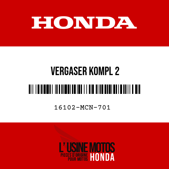 image de 16102-MCN-701 VERGASER KOMPL 2