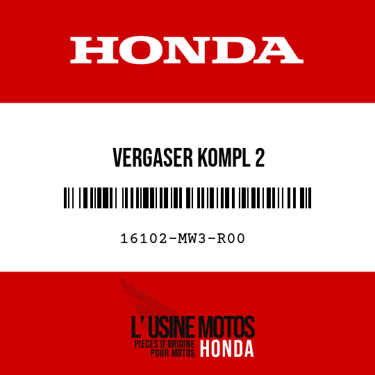 image de 16102-MW3-R00 VERGASER KOMPL 2