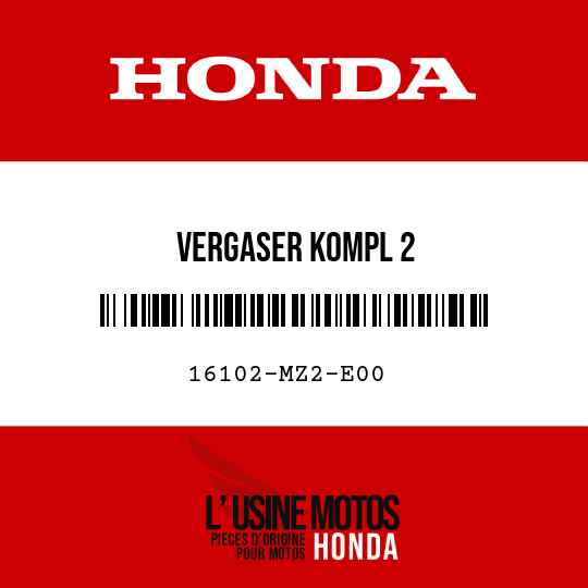 image de 16102-MZ2-E00 VERGASER KOMPL 2