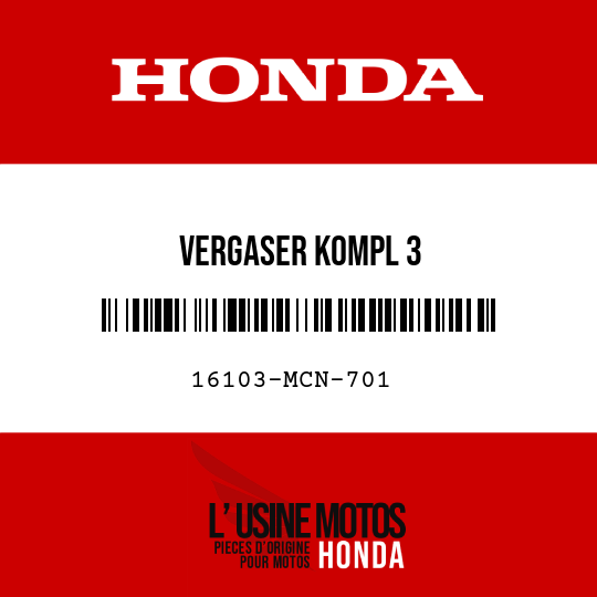 image de 16103-MCN-701 VERGASER KOMPL 3