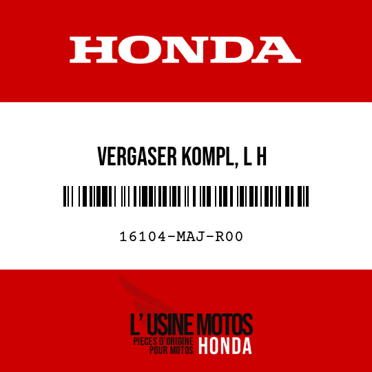 image de 16104-MAJ-R00 VERGASER KOMPL, L H