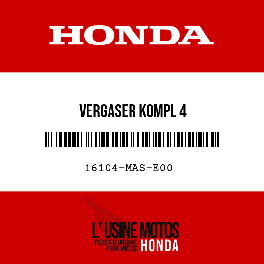 image de 16104-MAS-E00 VERGASER KOMPL 4