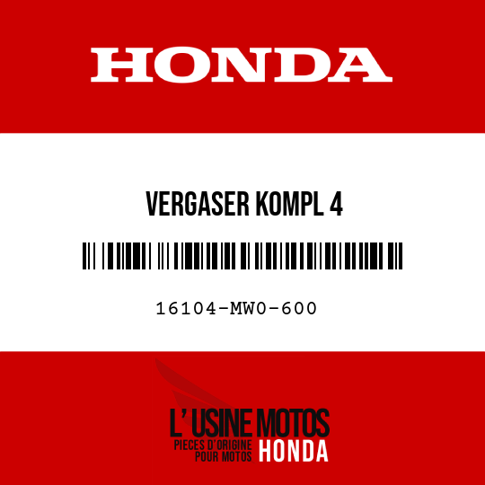 image de 16104-MW0-600 VERGASER KOMPL 4