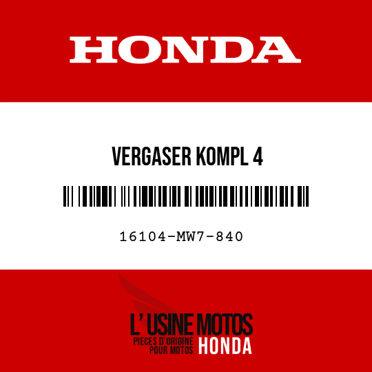 image de 16104-MW7-840 VERGASER KOMPL 4