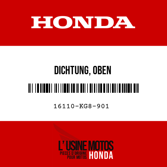 image de 16110-KG8-901 DICHTUNG, OBEN