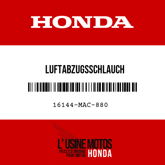 image de 16144-MAC-880 LUFTABZUGSSCHLAUCH
