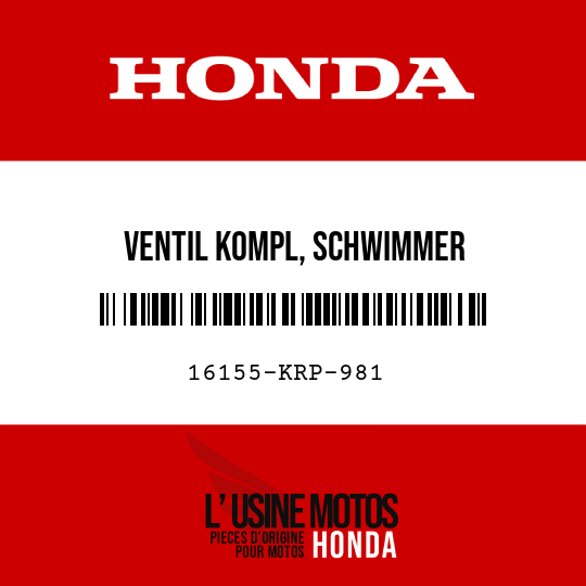 image de 16155-KRP-981 VENTIL KOMPL, SCHWIMMER