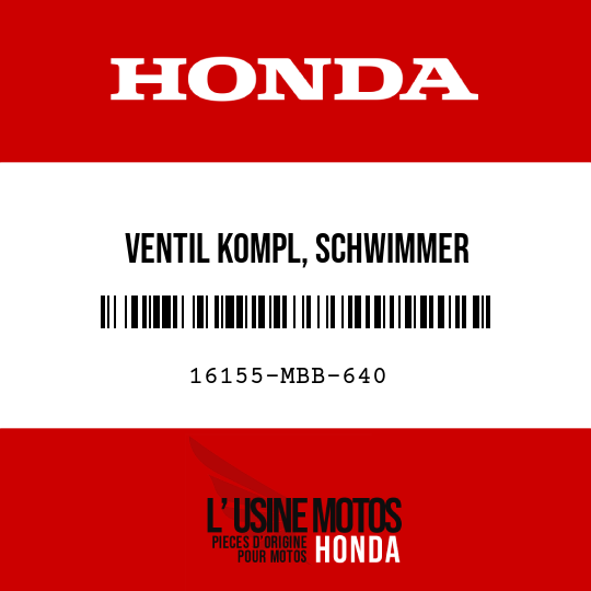 image de 16155-MBB-640 VENTIL KOMPL, SCHWIMMER