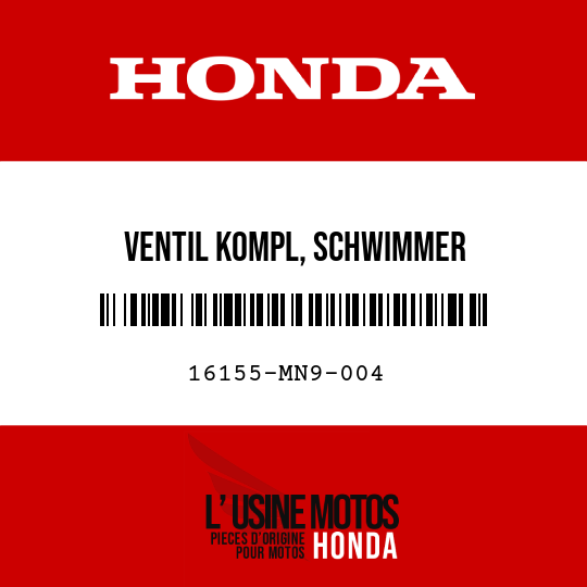 image de 16155-MN9-004 VENTIL KOMPL, SCHWIMMER
